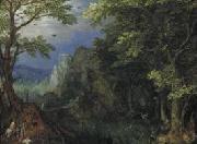 Gillis van Coninxloo Mountainous Landscape. oil painting reproduction